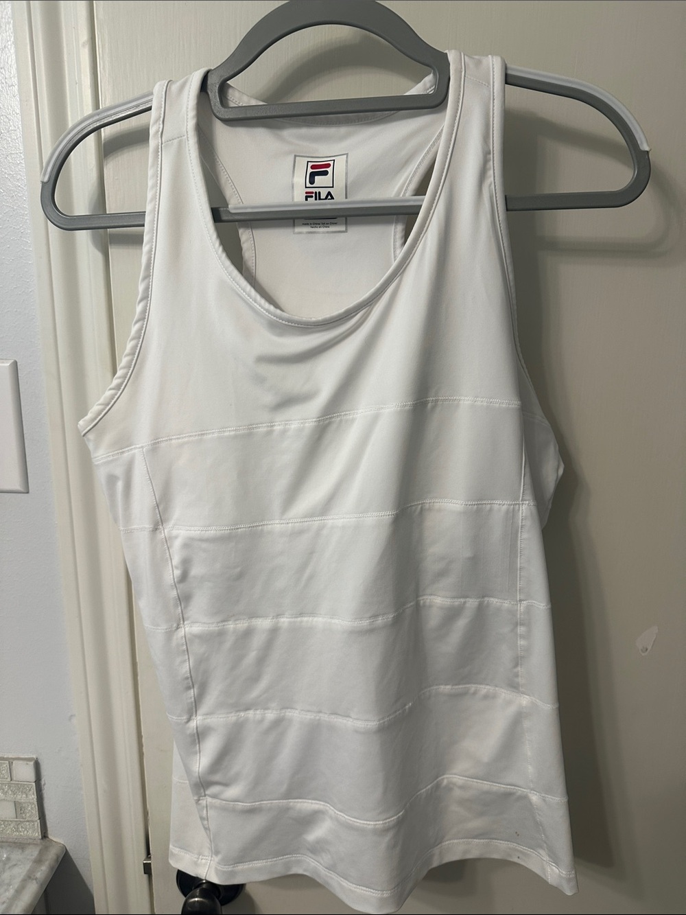 Fila White Women's Athletic Tennis Top